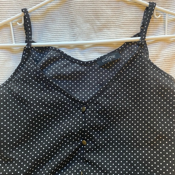 Eclipse black and white dotted tank - Picture 4 of 4
